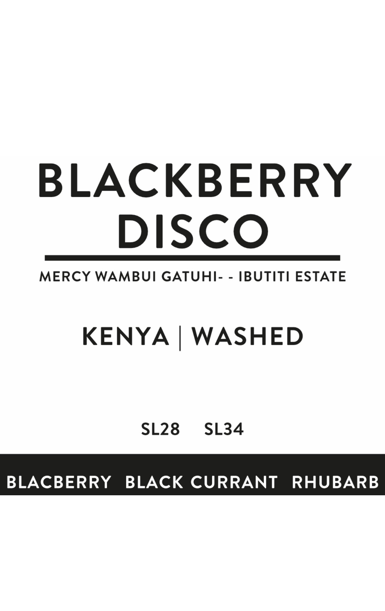 BLACKBERRY DISCO | KENYA | washed