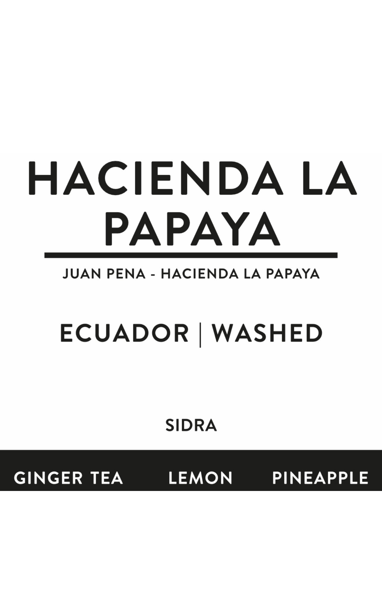 HACIENDA LA PAPAYA | ECUADOR | washed